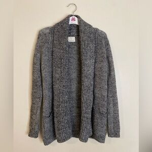 Pins & Needles Charcoal knit wool blend open front Cardigan with pockets